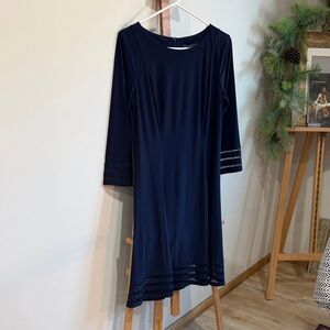 Classy Jessica Howard Midnight Blue Dress 3/4 sleeves